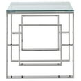 thumbnail image 3 of Contemporary Stainless Steel & Glass Accent Table in Silver, 3 of 6