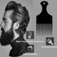 thumbnail image 5 of Peine afro de plástico para cabello liso y rizado, peine afro negro, peine para cortar cabello con dientes anchos y planos, peine para rizos, peine afro de plástico, herramientas en U, 5 of 5