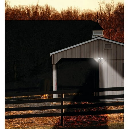MAXSA Innovations - Battery-Powered Motion-Activated Dual Head LED Security Spotlight