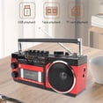 thumbnail image 2 of Portable Vintage Radio Retro FM/AM/SW Old Fashion Classic Style USB MP3 Audio Wireless Cassette Tape Player Recorder BJL-659, 2 of 9