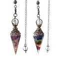 thumbnail image 5 of lionlar Pendule en Cristal Pierre Naturelle Pendule Collier Reiki pour Protection Coloré, 5 of 5