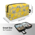 thumbnail image 4 of XMXT Large Capacity Makeup Bag, Yellow Lemon Cartoon Print Storage Bags Travel Toiletry Cosmetic Bag for Women Men, 4 of 9