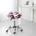 thumbnail image 5 of purple Onion Pattern Round Bar Stool Seat Covers, Elastic Round Chair Cover Stool Seat Slipcover Bar Stool Cushions Round Pad for 12-14 inch, 5 of 5