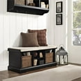 thumbnail image 2 of Crosley Brennan Storage Entryway Bench with Baskets in Black, 2 of 6