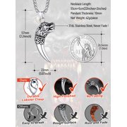 FaithHeart Wolf Tooth Necklace for Men Punk Tribal Fang Totem Amulet Pendant Necklace Animals Protectoion Jewelry Christmas Jewelry Gift for Son Brother Christmas