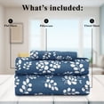 thumbnail image 4 of Lux Decor Twin XL Microfiber Bed Sheets - 3 Piece Floral Sheet Set, Soft Breathable Bedding, Wrinlkle Resistant, OEKO-TEX Certified, Navy Blue, 4 of 10