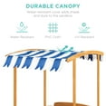 thumbnail image 2 of Best Choice Products Kids Wooden Cabana Sandbox w/ Bench Seats, UV-Resistant Canopy, Sandpit Cover, 2 Buckets - Natural, 2 of 7