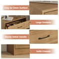 thumbnail image 4 of Vabches Farmhouse 5 Drawer Dresser with Metal Handle, Tall Wood Chest of Drawers for Living Room Bedroom,Yellow, 4 of 8
