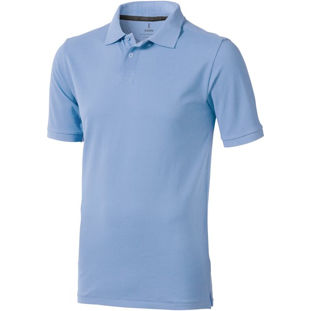 Elevate - Polo modelo Calgary de manga corta para hombre (Azul claro)