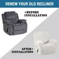 thumbnail image 3 of H.VERSAILTEX 1-Piece Jacquard Spandex Recliner Stretch Slipcover, Ivory, 3 of 7
