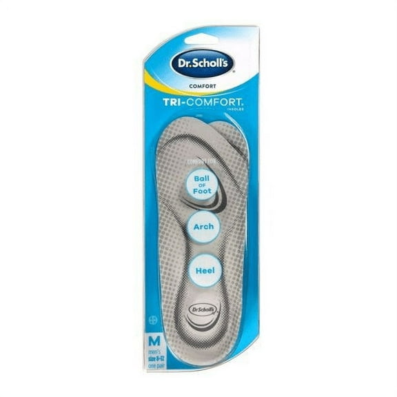 Dr. Scholl's Tri-Comfort Insoles, Adult - Men Size 8-12, 1 Pair