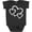 Retro Heather Smoke, variant on Inktastic Three White Hearts Boys or Girls Baby Bodysuit