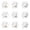 A 5PCS & B 4PCS, variant on 9 Pack Frosted Acrylic Adhesive Hooks, Water Ripple Hexagonal Wall Hooks for Bathroom Kitchen Towel Key Robe, No Drill Sticky Hooks for Glass Tile Wall Home Storage
