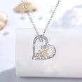 thumbnail image 5 of FENGGHAO Mothers Day Heart Shape Inlaid Pendant Necklace I Love You For Always And Forever Rose Design Alloy Love Jewelry for Mom, 5 of 7