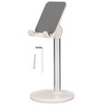 thumbnail image 1 of Soporte para teléfono Aleación de aluminio Ajuste 45 grados Diseño fácil de usar Soporte para teléfono celularBlanco, 1 of 8