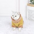 thumbnail image 3 of Flmtop Pet Jacket Two-legged Comfortable Winter Floral Warm Pet Cat Clothes for Home Yellow, 3 of 9