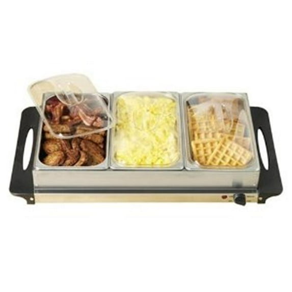 Nostalgia BCD992 3-Section Buffet and Warming Tray