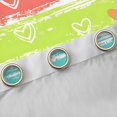 thumbnail image 4 of Manfei Rainbow Printing Blackout Curtains, Kawaii Stripe Love Heart Window Curtains Pack of 2 (38x45 Each), Pink Green Blue, 4 of 6