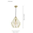 thumbnail image 2 of Xtricity - Pendant Light, 11.81 '' Wide, From The Sterling Collection, Gold, 2 of 3