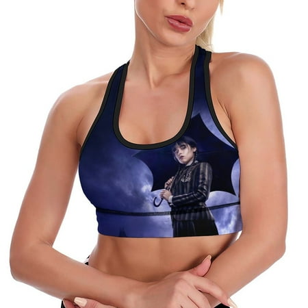 Wednesday Women s Sports Bras Padded Crop Top Workout Slimming Yoga Tank Tops Camisole Vest Activewear Fitness Running Racerback With Built In Bra