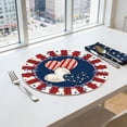 thumbnail image 6 of OAVQHLG3B American Flag Vases Flowers 4th of July Round Placemats Set of 4, 14 Inch Patriotic Memorial Day Round Table Mats for Dining Decoration, 6 of 6