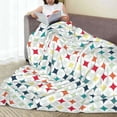 thumbnail image 6 of Zufioo Colorful Geometric Fleece Blanket Queen Size,Plush Bed Blanket,Ultra Soft Throw Blanket,Plush Fuzzy Cozy Blanket Perfect for Bed,Couch-80"x60", 6 of 7