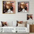 thumbnail image 4 of Designart "Glamorous Queen in Pink and Gold IV" Fashion Wall Art - Glam Pink Woman Glam Entryway Wall Art Print, 4 of 6