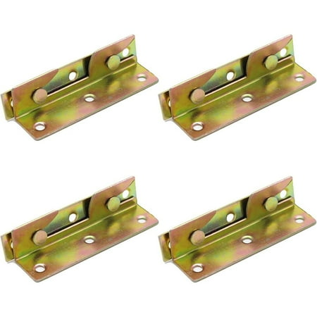 

4 Sets Non-Mortise Bed Furniture Hinge Fixing Connector Bed Rail Bracket
