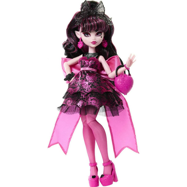 Monster High Boneca Draculaura em vestido de festa Monster Ball com ac
