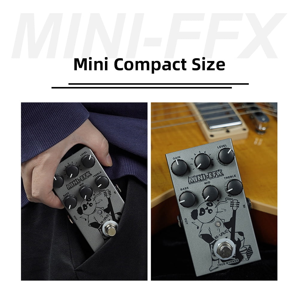 M-VAVE M VAVE Electric Effects Pedal Heavy Metal Distortion Effector with 3 Section EQ Adjuster