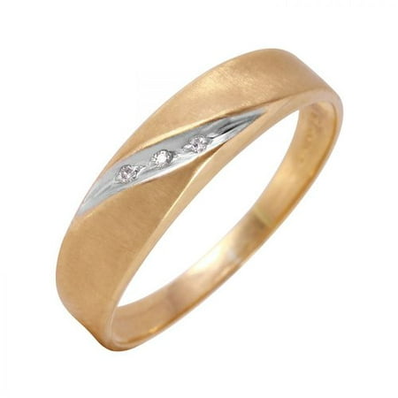 Foreli 0.03CTW Diamond 14K Yellow Gold Ring W Cert