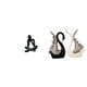 thumbnail image 1 of Escultura moderna abstracta de cisne, figura decorativa de cerámica coleccionable para sala de estar, estantería, escritorio, adorno para aniversario., 1 of 8