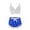Dark Blue, variant on Levmjia Women Lace Striped Lingerie Two Piece Set Spaghetti Strap V Neck Bra Ruffle Shorts Outfit Multi Color Options Soft Breathable Sleepwear Spring Summer Bedroom Pajama Suit