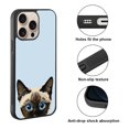 thumbnail image 2 of WIRESTER Shockproof Soft Rubber Cover Case for Apple iPhone 16 Pro Max 6.9" 2024, Animal Siamese Kitten Cat On Pale Aqua Background, 2 of 5