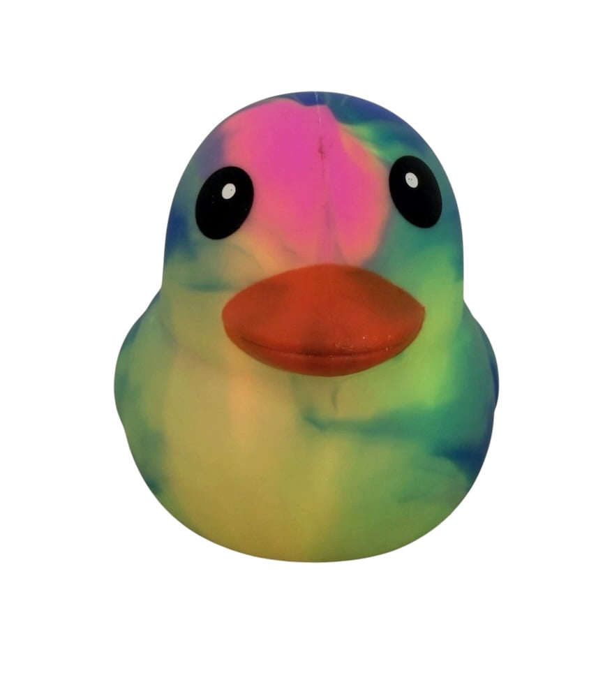 Jumbo Squishy Massaging Sensory Duck Stress Ball, Tie Dye (One  Random Color )