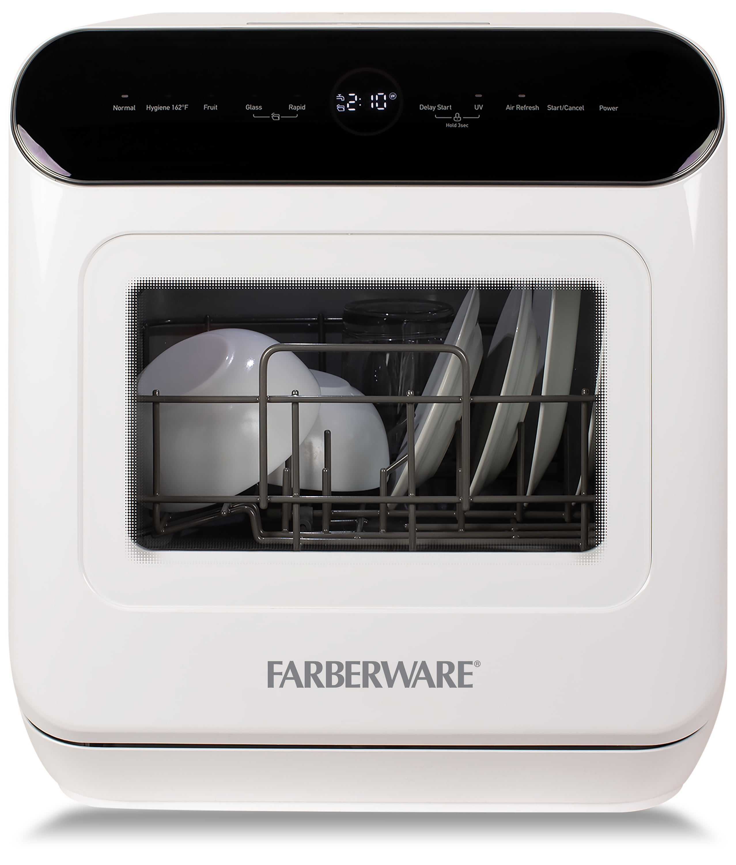 Farberware FCDMGDWH Complete Portable Countertop Dishwasher with UV