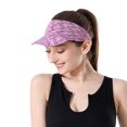 thumbnail image 2 of Fvsianol Sport Hat Sun Visor Hat Empty Top Colorful Stripes Hat with Sweatband Adjustable Stretchy Band Extended Brim Tennis Sport Hat, 2 of 8