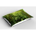 thumbnail image 2 of Ambesonne Tropical Pillow Sham 2 Pack, Rainforest Landscape, 30"x20", Green, 2 of 3