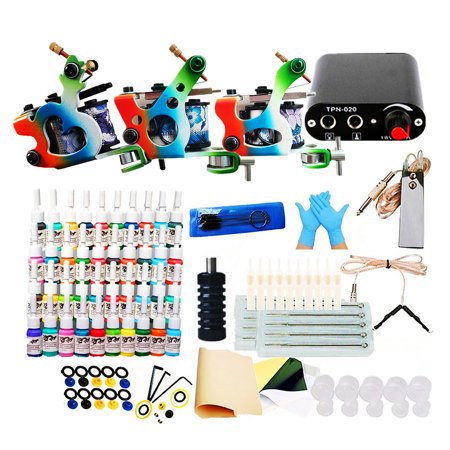 Lism 3 Tättoo Machine Kit with Power Supply, Professional Tättoo Supplies Set for Beginners 40 Colors Inks Pigments