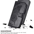 thumbnail image 4 of Butterfly Embossed Wallet Case for Samsung Galaxy A37 5G, PU Leather Flip Cover with Card Holder, Kickstand & Lanyard, Shockproof,,Black,For Galaxy A37 5G, 4 of 8