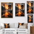 thumbnail image 4 of Designart "Misty Morning by the Orange Lake Reflections I" Cottage Floater Framed Wall Art Living Room, 4 of 7