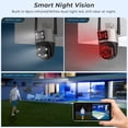 thumbnail image 3 of Cámara IP con Wifi para exteriores, videocámara de videovigilancia con pantalla Dual a Color, visión nocturna, detección humana ia de 4MP, seguimiento automático, 8MP, 3 of 3