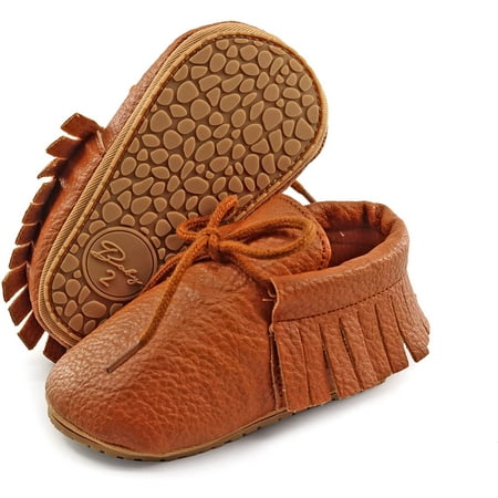 

Baby Boys Girls Lace Up Leather Sneakers Soft Rubber Sole Infant Moccasins Newborn Oxford Loafers Anti-Slip Toddler Wedding Uniform Dress Shoes
