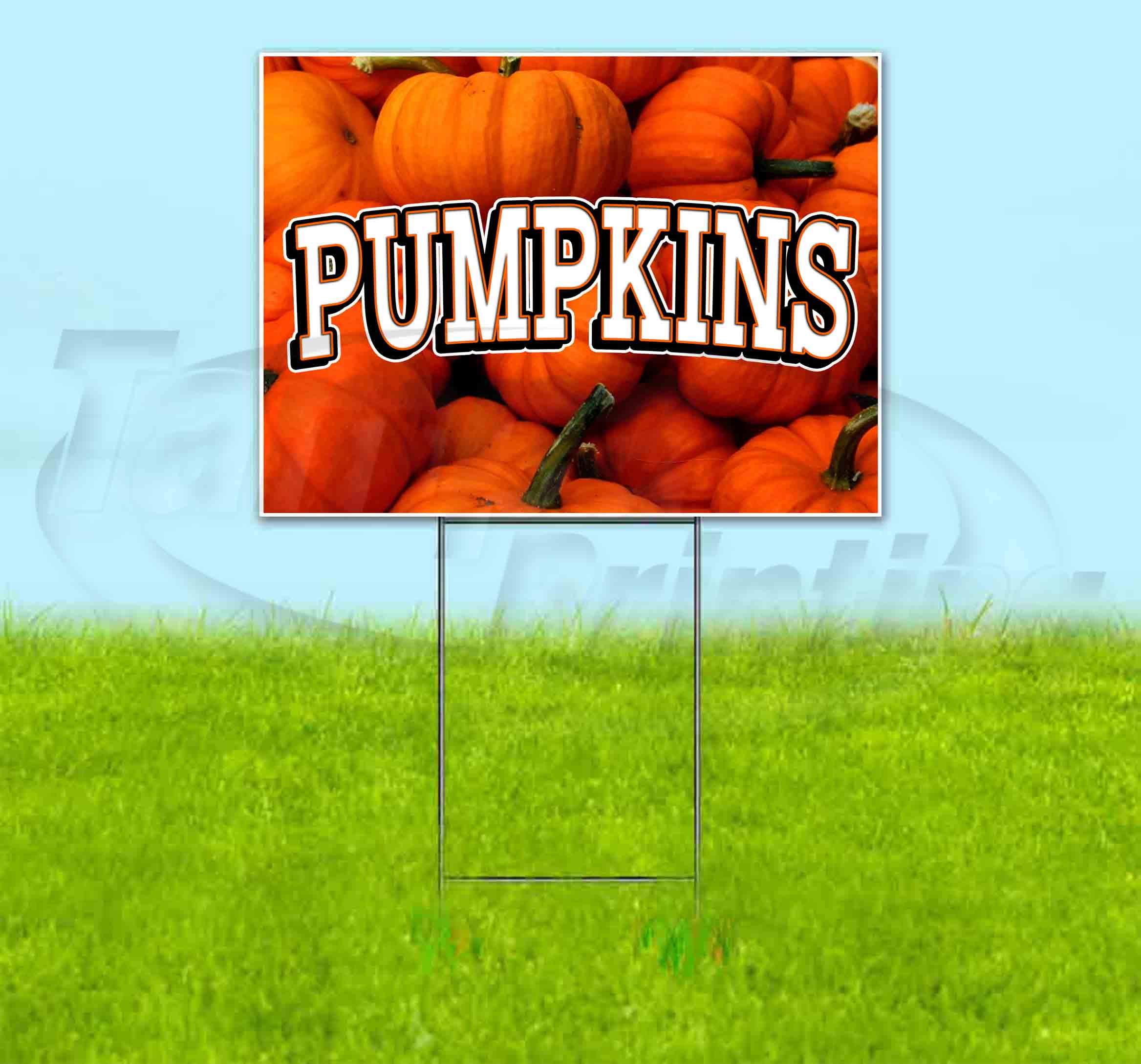 18"x24" Pumpkins For Sale  Yard Sign  Holiday Pumpkin Patch  Retail Store Sign 