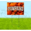 Pumpkins (18" x 24") Yard Sign, Includes Metal Step Stake