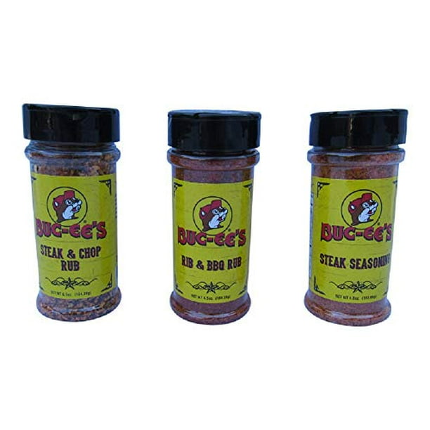 Bucee's Steak & Chop Rub, Rib & BBQ Rub, Steak Seasoning (3 Pack Set)