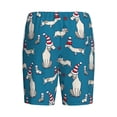 thumbnail image 2 of Lsque Festive Dachshund Fun Mens Sleep Pajama Shorts,Short Pajama Pants, Cotton Ultra-Soft Knit-4X-Large, 2 of 9