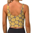 thumbnail image 3 of Naloa Sunflower Sports Bras for Women, High Support Bra with Removable Pads, Comfortable - Large, 3 of 9
