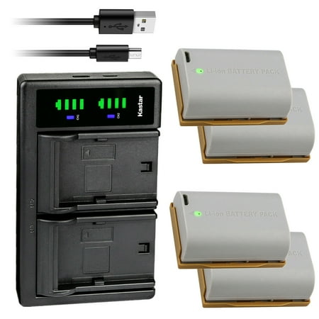 Kastar 4-Pack Battery and LTD2 USB Charger Compatible with Blackmagic Design Pocket Cinema Camera 4K  Blackmagic Design Pocket Cinema Camera 6K  Z CAM E2C Professional 4K Cinema Camera
