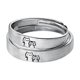 thumbnail image 1 of Fashion Simple Couple Rings Silver Plated Cute Kitten Adjustable Open Rings Banmo, 1 of 5